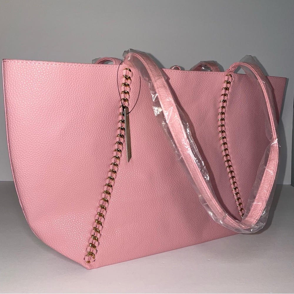 NWT Badgley Mischka Decorative Chain Tote In Blush